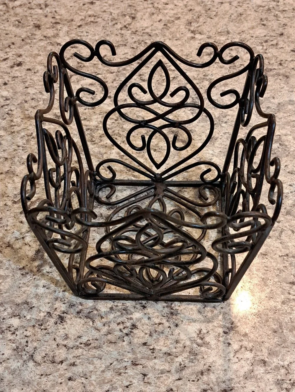 Southern Living at Home Rosedale Planter Scroll Metal Iron Basket 6